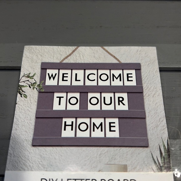New MDF Hanging Grey DIY Letter Board Wall Decor, 7.87 in X 6.69 in - Picture 1 of 7